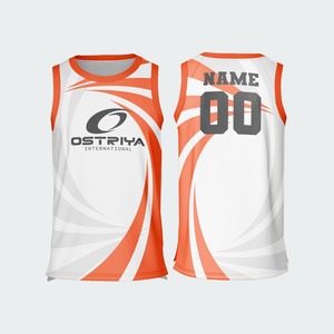 High Quality Quick Dry Anti-Bacterial Sleeveless OEM Service Polyester Basketball Jersey Front Neck Unisex Adults Custom Summer - Product Image 3