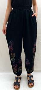 Pantalones Harem Largos de Verano para Mujer, Estilo Bohemio, Viscosa Transpirable, Ecológicos, de Secado Rápido, Estampado Étnico, Corte Regular, para Yoga, Venta al Por Mayor - Product Image 5