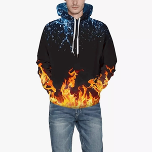 Sweat à capuche unisexe imprimé galaxie 3D hiver décontracté avec grande poche respirant coupe-vent en polyester/coton - Product Image 3