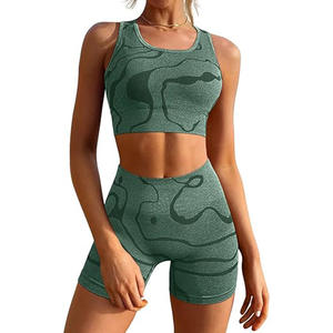 Stylish <b>Women</b> <b>s</b> Sports Bra <b>short</b> <b>Set</b> Lady Style Charming Yoga Suit Summer 2 PCS High Elastic Yoga Jogger Pant Bra - Product Image 1