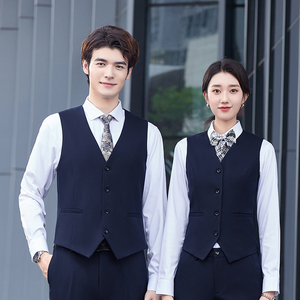 Uniforme d'hôtel <span class=keywords><strong>de</strong></span> haute qualité pour employés d'hôtel étoilés, personnalisé pour le personnel d'entretien ménager, la réception, le portier, veste en tricot, gilet d'uniforme d'hôtel - Product Image 5