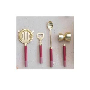 Juego de Herramientas de barra de acero inoxidable y madera para Bar, Accesorios para Juego de 3 Bar, Color dorado, de la mejor calidad - Product Image 4