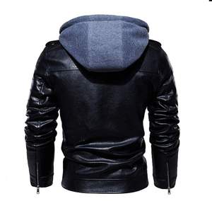 Chaqueta con capucha informal de motorista personalizada de alta calidad en cuero genuino Marrón Motocicleta Estilo clásico Chaqueta transpirable cuello alto - Product Image 6