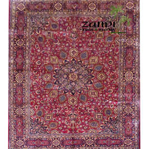Alfombra persa Mashad única de su tipo, 12'9 x 9'8 - Product Image 1