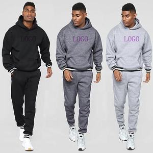 Dropshipping logotipo personalizado hombres Fitness conjuntos poliéster sin marca chándal dos piezas Jogging chándal hombres chándal - Product Image 5
