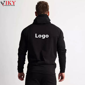 Survêtements à fermeture éclair pour hommes logo personnalisé avec vêtements de sport logo personnalisé deux pièces décontractés automne en hiver porter des survêtements - Product Image 3