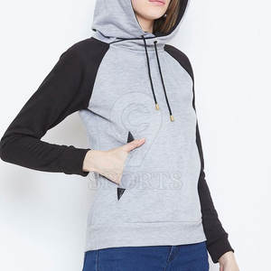 เสื้อฮู้ดลำลองของผู้หญิงแขนยาวมีฮู้ดคอปกด้านหน้าโลโก้ผ้าถักสำหรับสวมใส่แนวสตรีทในฤดูหนาว - Product Image 2