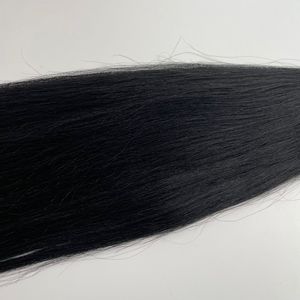 Cutícula a granel recta cruda al por mayor alineada de 100 extensiones de cabello de color 1 negro azabache - Product Image 4