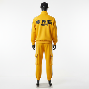 บริการ OEM ชุดวอร์มแบบยูนิเซ็กซ์ แขนยาว ผ้าเนื้อบางเบา สวมใส่สบาย สีพื้น ยืดได้สี่ทิศทาง ทรงปกติ ระบายอากาศได้ดี ผ้าฝ้าย 100% - Product Image 2