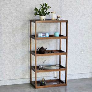 Étagère de rangement de cuisine en bois de caoutchouc à 5 niveaux KB68046 60x35x120cm - Product Image 5