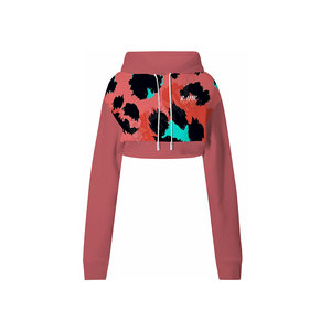 Sudadera Corta para Mujer, Fabricada en Pakistán, 100% Algodón, Nuevo Estilo, Transpirable y Ecológica - Product Image 1