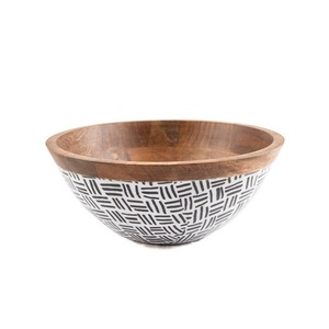 Cuencos de sopa de ensalada maciza de madera de acacia y mango grandes de alta calidad, vajilla de cocina creativa, cuencos de arroz desechables - Product Image 1