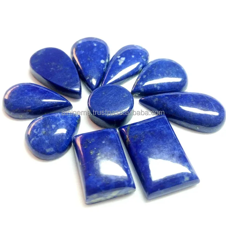 Natural Azul Lapis Lazuli Cabochão Lote Semi Precioso Lapis Gemstone Lot Para Fazer Jóias Suave Polido Mix Forma Pedras