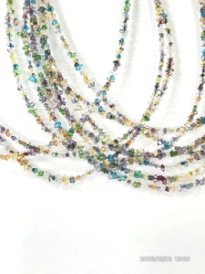 ลูกปัดควอตซ์เคลือบเพชรเฮอร์คิมาร์หลากสีธรรมชาติ คุณภาพ AAA ขนาด 2-3 มม. - Product Image 6