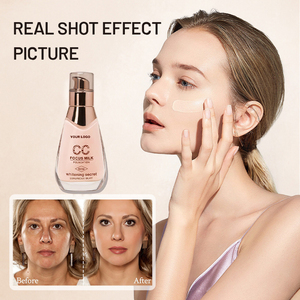 Fond de Teint Liquide <span class=keywords><strong>CC</strong></span> Focus OEM ODM, Base de Maquillage Éclaircissante Imperméable, Marque Personnalisée, Prix d'Usine pour Tous Types de Peau - Product Image 6