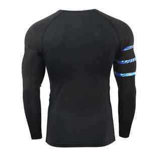 Sports fitness compression t shirts <b>men</b> gym training workout athletic running <b>base</b> <b>layer</b> breathable quick dry shirt - Product Image 3