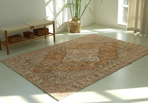 Tapis d'appoint moderne fait main en coton/laine/polymère épais, antidérapant, facile d'entretien, idéal pour l'extérieur, les hôtels, les bureaux et les salles à manger - Product Image 1
