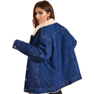 Nueva Chaqueta Vaquera de Invierno para Hombre, Talla Grande, con Forro de Sherpa, Reversible, Cuello Alto, Logotipo Frontal, 100% Algodón - Product Image 3