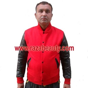 Chaquetas con letras de béisbol de chenilla bordadas de lana con logotipo personalizado para hombre, chaqueta universitaria de manga de cuero en blanco Vintage para hombre - Product Image 2