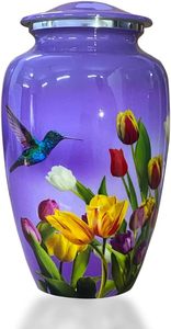 Adult Purple Hummingbird Cremation Urn Human Ashes Adult <b>Memorial</b> urn Burial Funeral Cremation Urns 200 Cubic Inches Large - Product Image 2