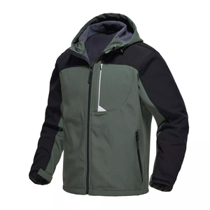 Winter Men's Softshell Jacket Canvas <b>Stand</b> Collar Hot Selling New Arrival Wholesale OEM Service Best Quality - Product Image 6
