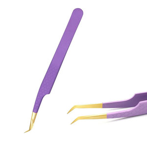 Pince à épiler professionnelle pour extensions de cils, en acier inoxydable, précision, outil d'application de cils volumineux pour salon de beauté et usage personnel - Product Image 1