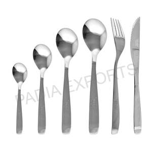 Juego de Cubiertos Clásico de Acero Inoxidable de 6 Piezas con Acabado Espejo, Apto para Lavavajillas y Portátil, Ideal para Cenas Modernas y Regalos - Product Image 1