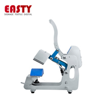Máquina de prensa de calor Easty Cap 58x33x49cm neumática automática para sublimación de tinta en gorras y sombreros