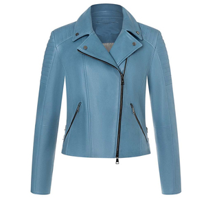 Chaquetas de cuero para mujer de Pakistán Chaquetas de cuero de moda para mujer de alta calidad Cuero de piel de oveja original Tamaño personalizado - Product Image 2