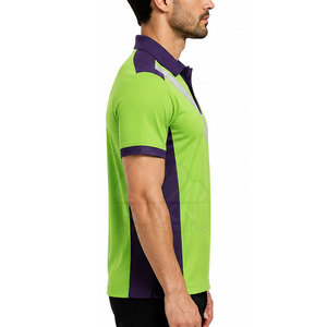 Chemises polo de travail légères en polyester respirant à haute visibilité pour hommes, pour les travaux en extérieur, les équipes de construction, les ouvriers d'usine - Product Image 4