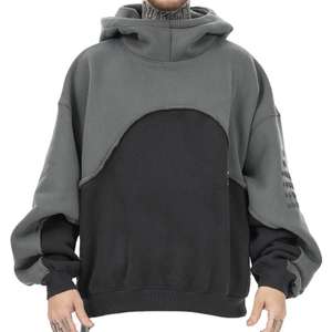 Nouveau sweat à capuche oversize pour homme de haute qualité, design à épaules tombantes, panneau doublé, 100% coton, motif uni, saison printemps, personnalisable - Product Image 4