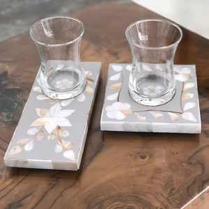 Posavasos Decorativos de Concha de Alta Calidad para Té y Café, Diseño Artesanal, Ideales para Regalos de Boda y Uso Doméstico - Product Image 4