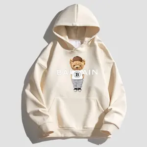 Nueva Sudadera con capucha de pareja para hombre, Sudadera con capucha de algodón con estampado de letras, Jersey cálido, ropa de calle, sudadera con Capucha forrada de lana de invierno, ropa informal - Product Image 2