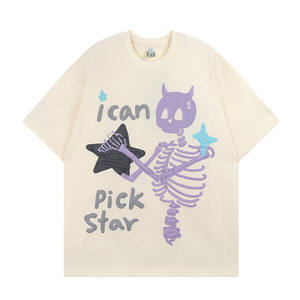 Fabricant poids lourd de haute qualité en coton biologique t-shirt hommes vente en gros concepteur graphique t-shirt personnalisé bouffant impression t-shirt - Product Image 1