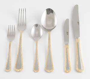 Juego de cubiertos con acabado martillado para juego de estilo artístico y único para casa de campo y juego de cubiertos de comedor de estilo Vintage para elegante - Product Image 4