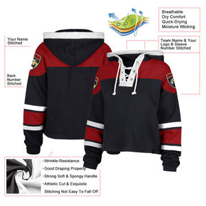 Maillot à capuche de hockey sur glace pour femmes avec coupe moderne, motifs confortables en mélange de coton doux pour les équipes et les fans - Product Image 4