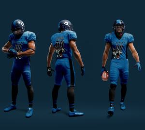 Uniformes de football américain pour jeunes Kit de vêtements de jeu 2 pièces en sergé sublimé avec ensembles de maillots avec logo de l'équipe - Product Image 2