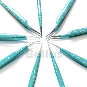 Pinzas de pestañas de acero inoxidable mejor valoradas para artistas de maquillaje herramienta de belleza de etiqueta privada para extensiones de pestañas y trabajo de aislamiento - Product Image 6