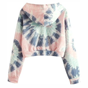 Sweat à capuche en coton de haute qualité pour femmes, manches longues, logo personnalisé, impression numérique, design tricoté décontracté pour l'hiver - Product Image 2