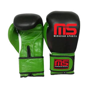 Gants d'entraînement de boxe pour hommes Professional Choice, logo personnalisé, cuir PU vert, utilisation en extérieur, avec poignées et fermeture - Product Image 1
