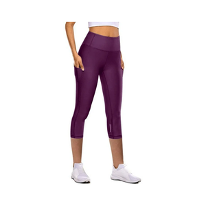 Pantalon de yoga imprimé taille haute pour femme Vêtements de sport extensibles solides pour la salle de sport et le fitness - Product Image 5