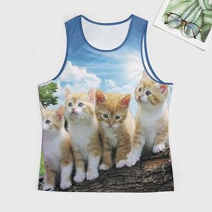 Camiseta sin mangas para hombre Sun Cats, para entrenamiento, gimnasio, fitness, anti-UV, transpirable, de secado rápido, ecológica y personalizable. - Product Image 2