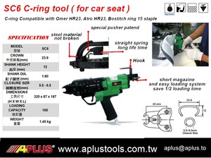 Pistola de anillo de cerdo neumática de corona APLUS SC6 de 24mm para asiento de coche soporte OEM personalizable - Product Image 4