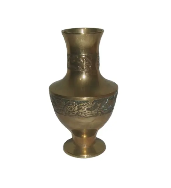 European Style Etched Royal Flower Vase Hot Sale Factory Direct Supplies New Brass Popular Flower Vase At Wholesale Discounts