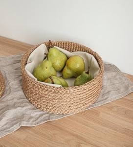 <b>Large</b> Round Rattan <b>Bowl</b> With Sturdy Handwoven Design Great For <b>Serving</b> Salads Or Displaying Decorative Ornaments In Living Room - Product Image 6