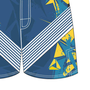 Pantalones cortos de boxeo sublimados con cordón para hombre de poliéster 100% al por mayor diseño personalizado pintado antiarrugas - Product Image 5