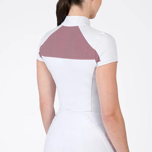 Camisas de Polo Ecuestres de Manga Corta con Nuevo Diseño 2026, Capas Base Elásticas, Camisas de Montar a Caballo para Mujer, Camisas de Exhibición para Niñas - Product Image 4