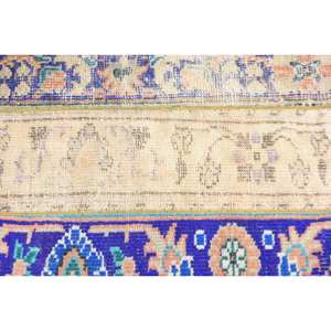 Alfombra de área de lana turca Vintage de 21x31 pies, diseño de retazos beige azul, aparador rectangular grande/Alfombra de noche, látex de 10mm de espesor - Product Image 5