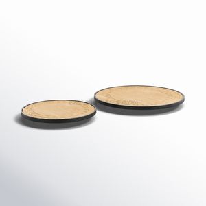 Bandeja de madera de mango hecha a mano en color miel natural con forma ovalada elegante y superficie texturizada perfecta para la decoración del hogar - Product Image 5