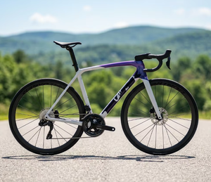 Vélo de route en fibre de carbone 700c, fourche à double frein à disque, 11 vitesses, vélo de course, jantes en alliage d'aluminium, selle performante - Product Image 3